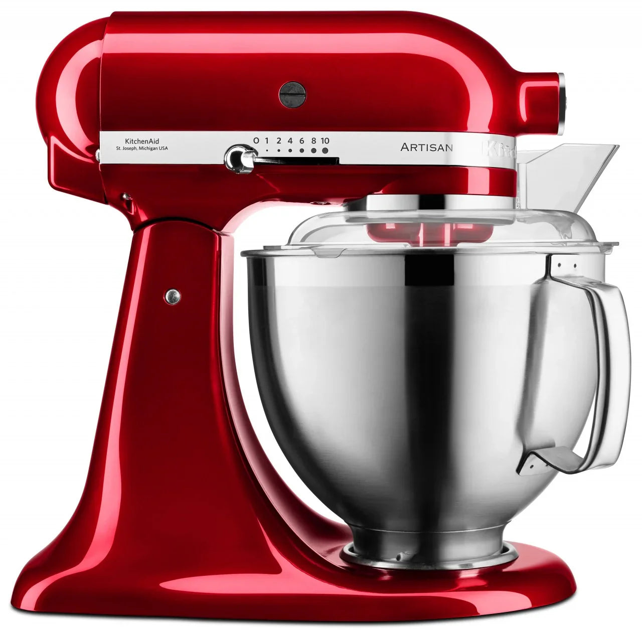 KitchenAid 4,8 L 5KSM185 Artisan Küchenmaschine Flexiset Artisan + Flexi-Rührer