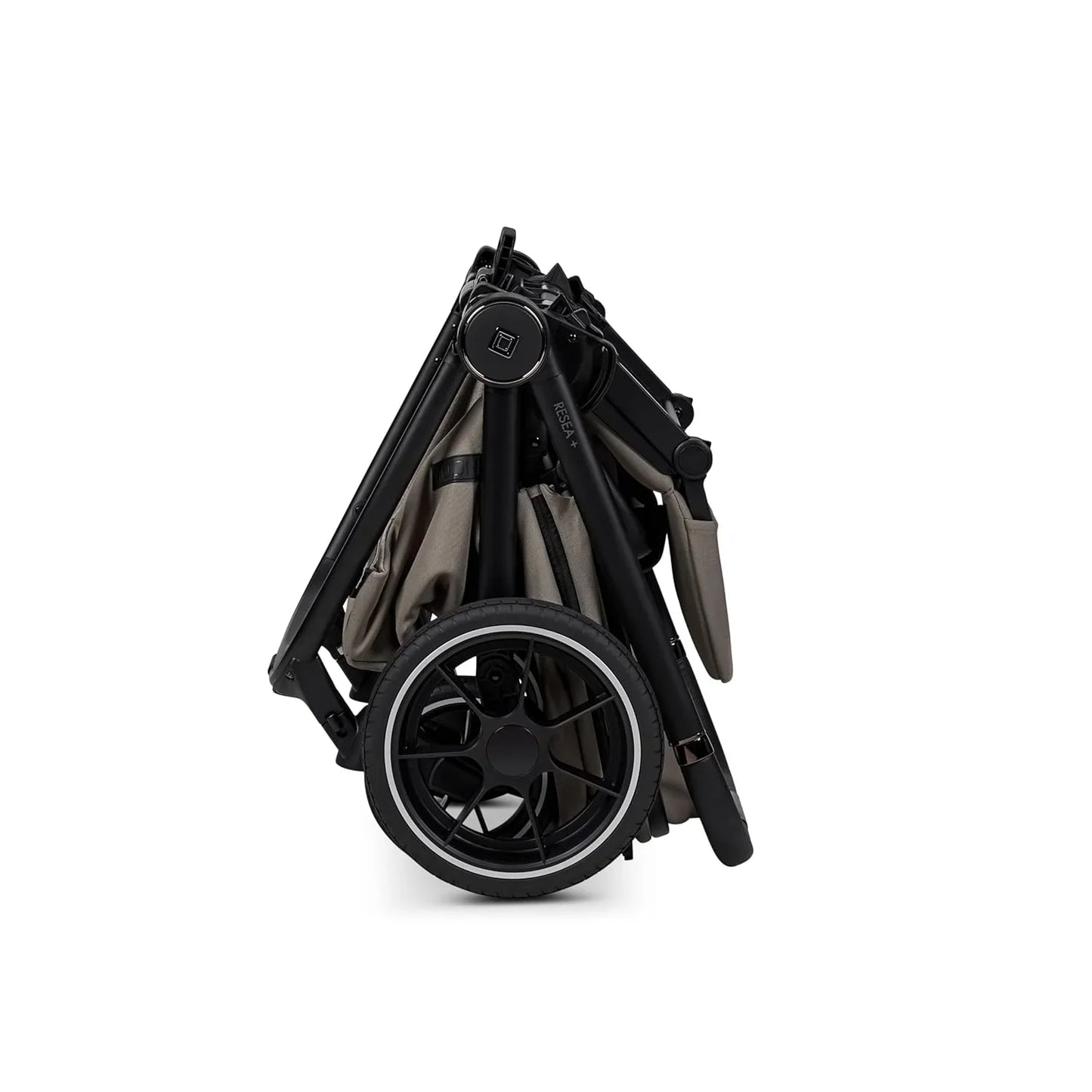 MOON RESEA+ mud, Schwarz, Kombi-Kinderwagen Edition+, mit Wanne und Sportsitz, bis 22kg, Kollektion 2025