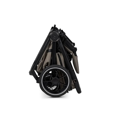 MOON RESEA+ mud, Schwarz, Kombi-Kinderwagen Edition+, mit Wanne und Sportsitz, bis 22kg, Kollektion 2025
