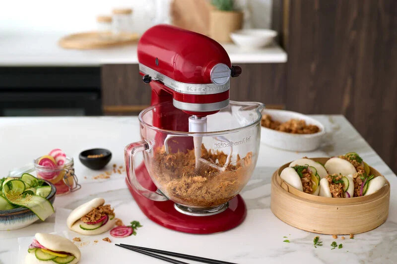KitchenAid 4,8 L 5KSM175 Artisan Küchenmaschine Meatlover mit Ganzmetall-Fleischwolf und Spritzgebäckvorsatz