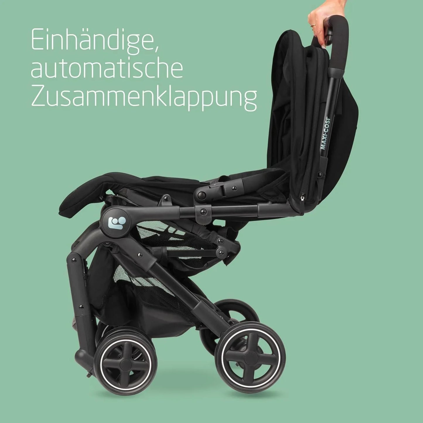 Maxi-Cosi Lara2 Baby Stroller, 0-4 years, 0-22 kg, ultra-lightweight, compact buggy, 3 recline positions, lie-flat position, small fold, shoulder strap
