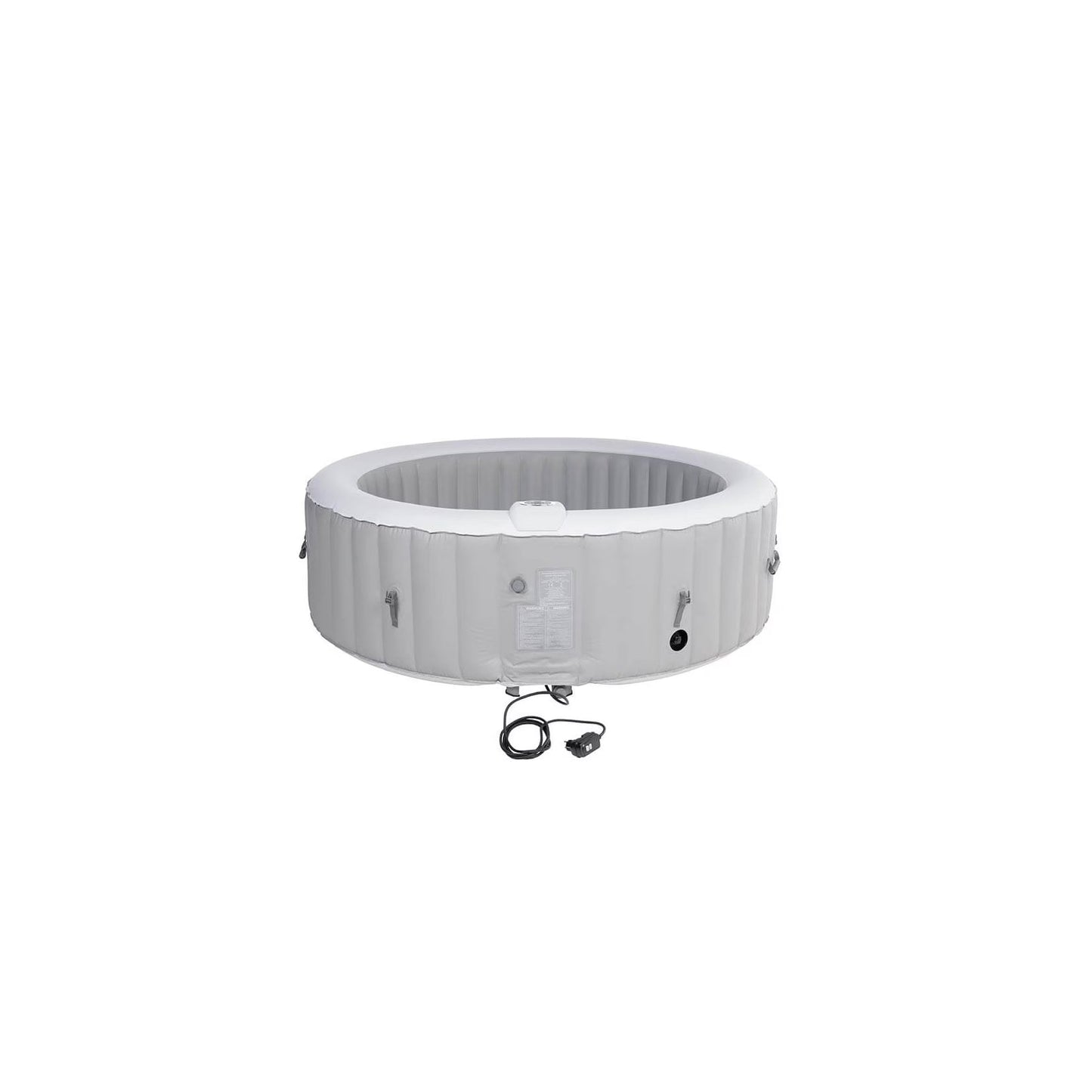 HOME DELUXE Outdoor Whirlpool aufblasbar SPLASH inkl. Abdeckung - Ø208 cm 6 Personen Uni Grau