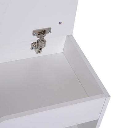 HOMCOM Schuhbank mit Sitzplatz – Moderne Schuhaufbewahrung für den Eingangsbereich mit Schublade, offenen Regalen und 1 Kissen für Flur 80x30x47cm
