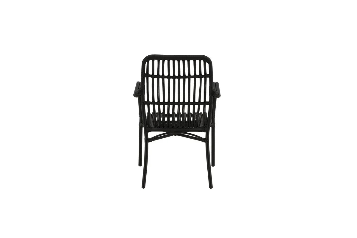 Gartenstuhl Tivaro - aus Rattan in Schwarz