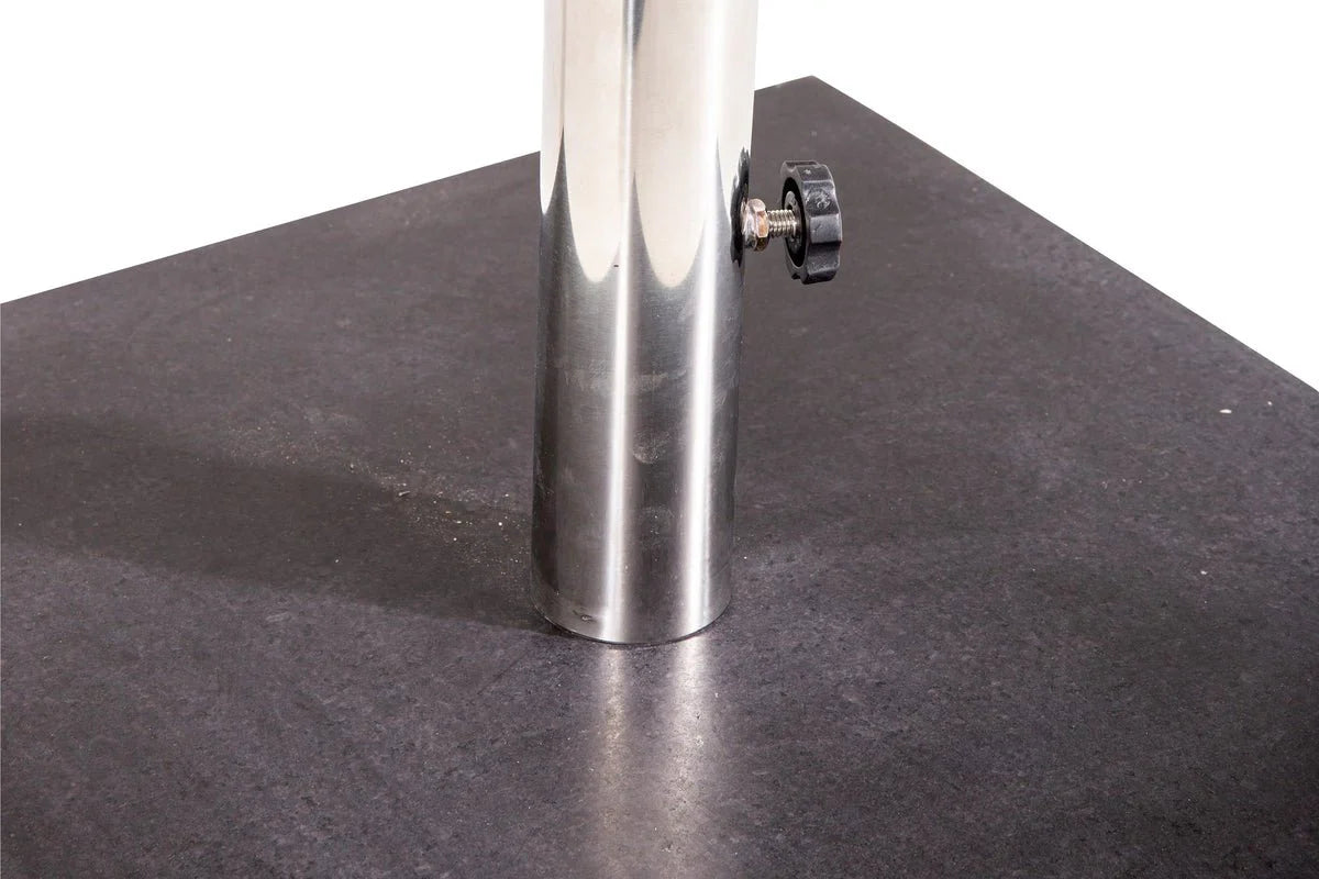 Sonnenschirmständer Inese - Granit Schirmständer mit Griff & Rollen in Grau