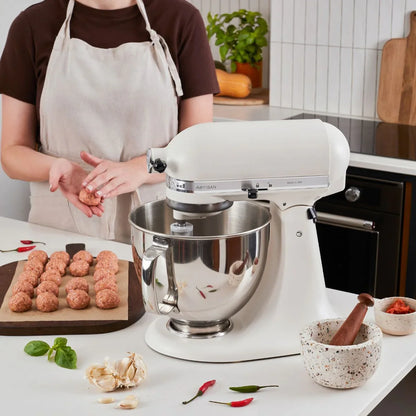 KitchenAid 4,8 L 5KSM175 Artisan Küchenmaschine Meatlover mit Ganzmetall-Fleischwolf und Spritzgebäckvorsatz
